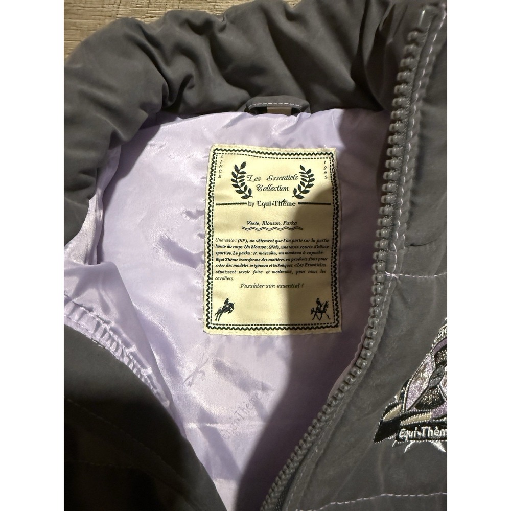 Equi-theme Puffer Vest Gray XS Equestrian Le's Essentials Collection - Picture 6 of 6